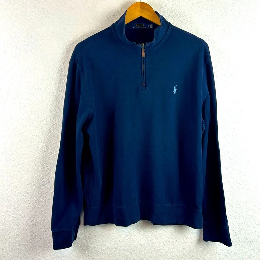 Polo Ralph Lauren quarter zip navy pullover - Picture 1 of 6